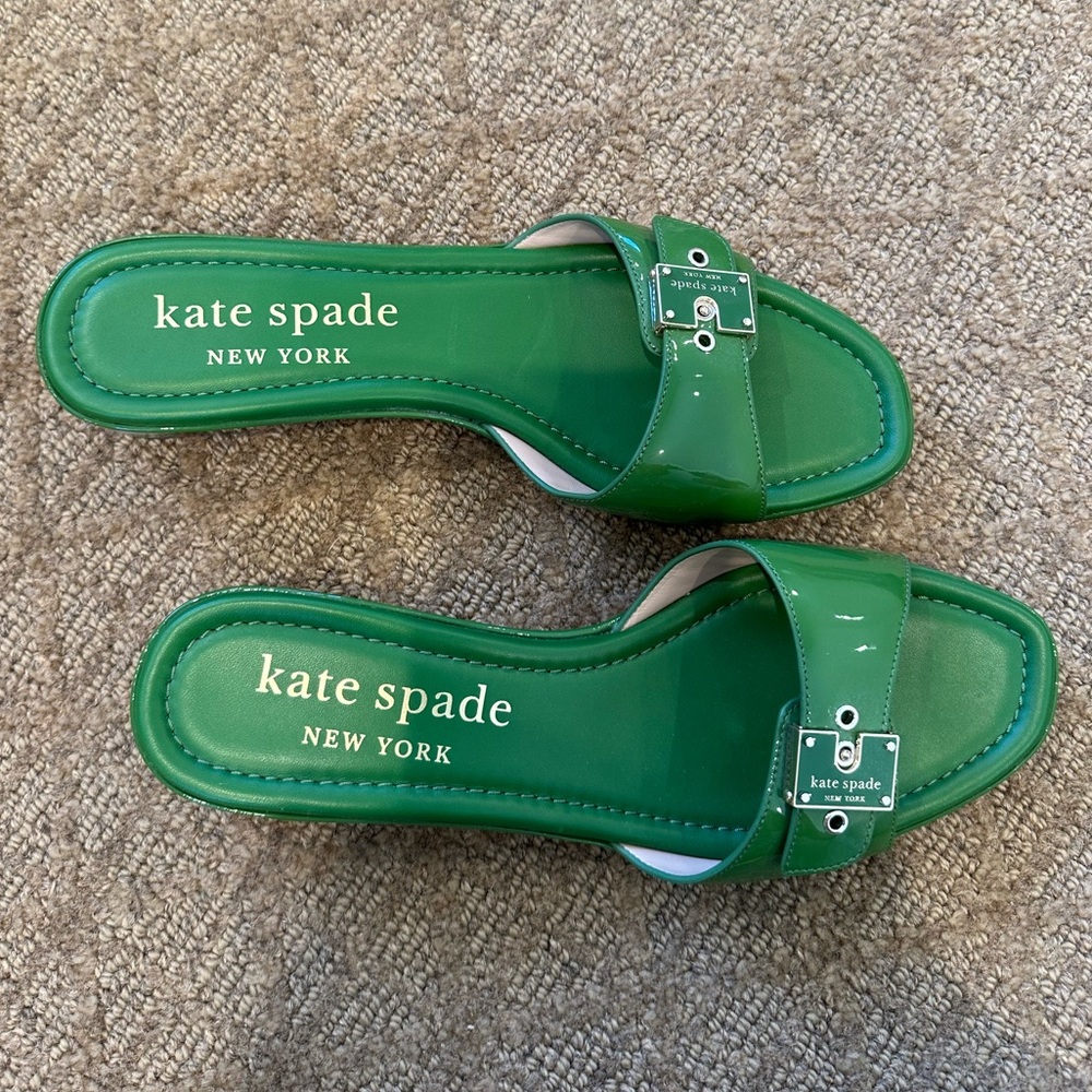 Kate Spade Green Low Heel Sandals